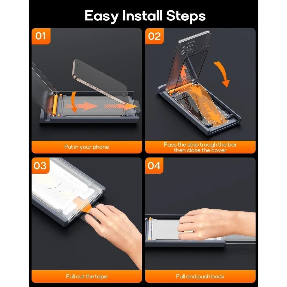3 Pack for iPhone 15 Pro Max Tempered Glass Screen Protector